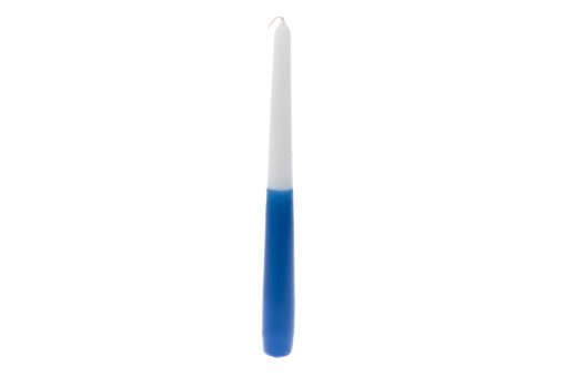 Taper Candle Blue and White