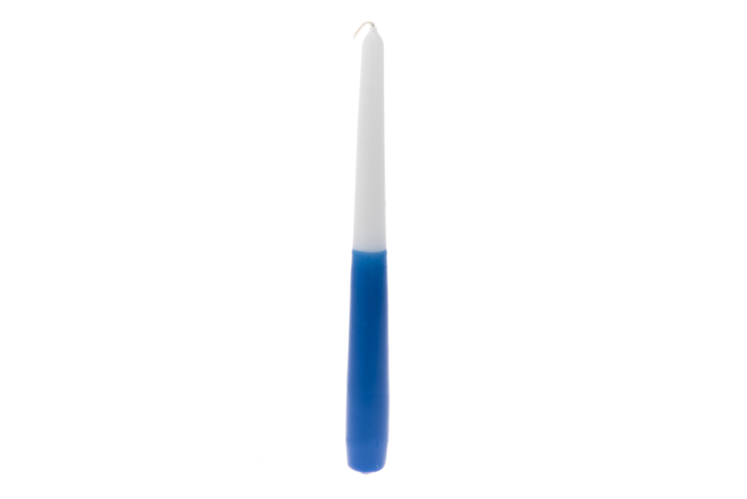 Taper Candle Blue and White
