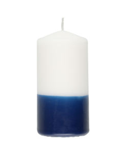 Pillar candle 6x12 blue and white
