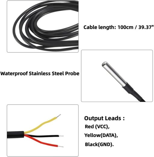 DS18b20 in stainless casing and 100cm cable